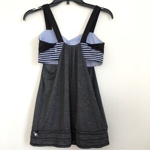 Lululemon back on track built in bra drawcord bottom hem tank top